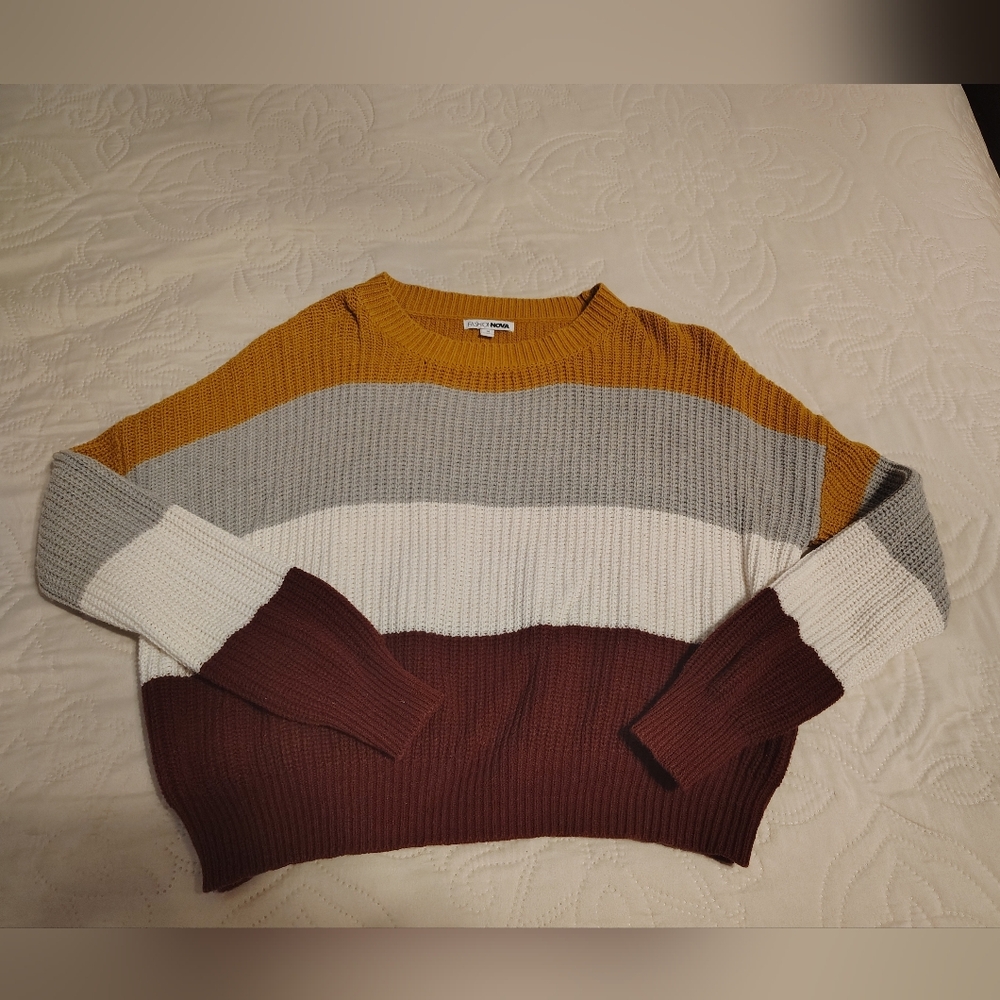Fashion Nova Multicolor Striped Sweater